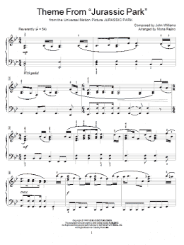 page one of Theme From "Jurassic Park" (Educational Piano)