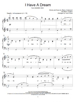 page one of I Have A Dream (Educational Piano)