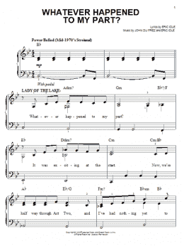 page one of Whatever Happened To My Part? (from Monty Python's Spamalot) (Easy Piano)