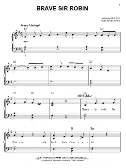 page one of Brave Sir Robin (Easy Piano)