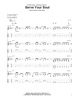 page one of Serve Your Soul (Guitar Tab)