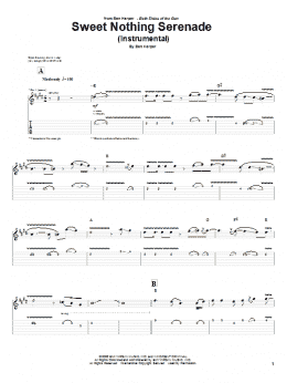 page one of Sweet Nothing Serenade (Instrumental) (Guitar Tab)