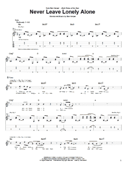 page one of Never Leave Lonely Alone (Guitar Tab)