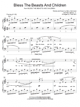 page one of Bless The Beasts And Children (Educational Piano)