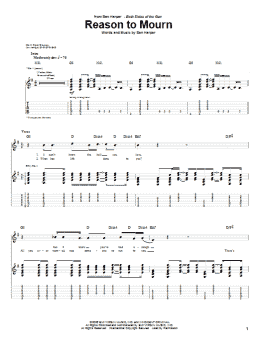 page one of Reason To Mourn (Guitar Tab)