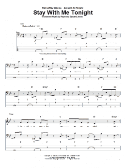 page one of Stay With Me Tonight (Bass Guitar Tab)