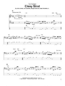 page one of Cissy Strut (Bass Guitar Tab)