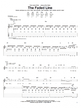 page one of The Faded Line (Guitar Tab)