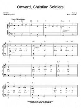page one of Onward, Christian Soldiers (Easy Piano)