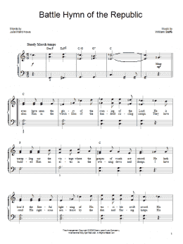 page one of Battle Hymn Of The Republic (Easy Piano)