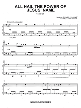 page one of All Hail The Power Of Jesus' Name (Piano Duet)