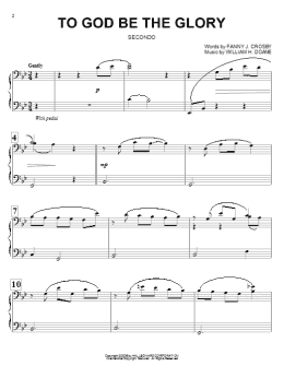 page one of To God Be The Glory (Piano Duet)