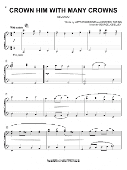 page one of Crown Him With Many Crowns (Piano Duet)