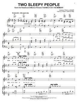 page one of Two Sleepy People (Piano, Vocal & Guitar Chords (Right-Hand Melody))