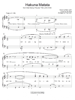 page one of Hakuna Matata (from The Lion King) (arr. Fred Kern) (Educational Piano)