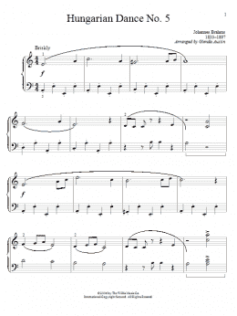 page one of Hungarian Dance No. 5 (Educational Piano)