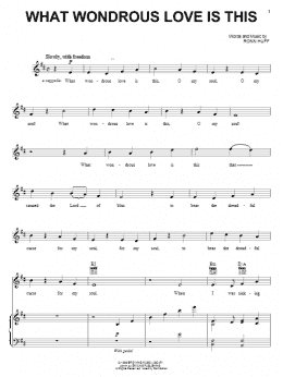 page one of What Wondrous Love Is This (Piano, Vocal & Guitar Chords (Right-Hand Melody))
