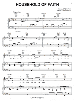 page one of Household Of Faith (Piano, Vocal & Guitar Chords (Right-Hand Melody))