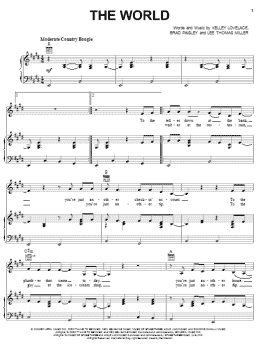 page one of The World (Piano, Vocal & Guitar Chords (Right-Hand Melody))