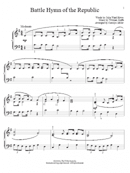 page one of Battle Hymn Of The Republic (Educational Piano)