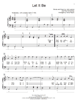 page one of Let It Be (Educational Piano)