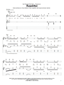 page one of Rawkfist (Guitar Tab)