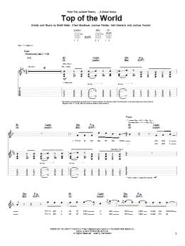 page one of Top Of The World (Guitar Tab)