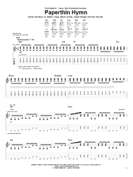 page one of Paperthin Hymn (Guitar Tab)