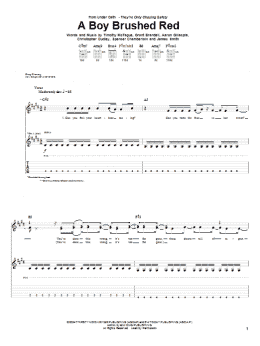 page one of A Boy Brushed Red (Guitar Tab)