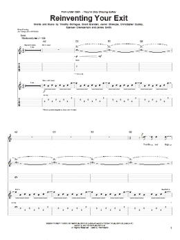 page one of Reinventing Your Exit (Guitar Tab)