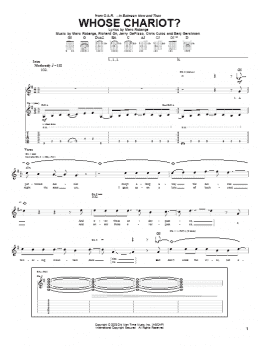 page one of Whose Chariot? (Guitar Tab)