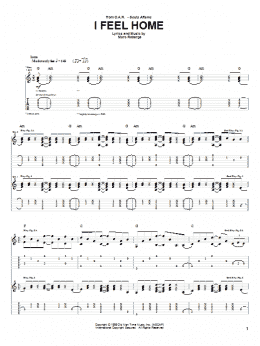 page one of I Feel Home (Guitar Tab)