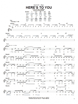 page one of Here's To You (Guitar Tab)