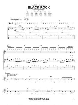 page one of Black Rock (Guitar Tab)