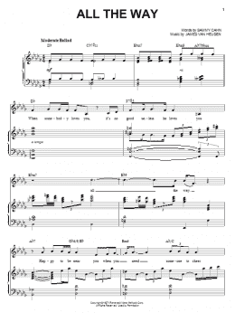 page one of All The Way (Piano & Vocal)