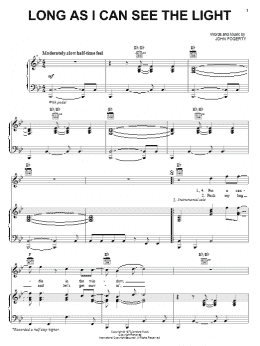 page one of Long As I Can See The Light (Piano, Vocal & Guitar Chords (Right-Hand Melody))