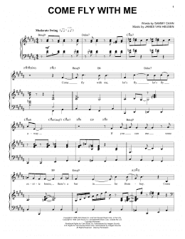 page one of Come Fly With Me (Piano & Vocal)