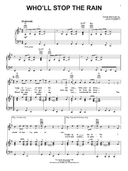 page one of Who'll Stop The Rain (Piano, Vocal & Guitar Chords (Right-Hand Melody))
