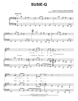 page one of Susie-Q (Piano, Vocal & Guitar Chords (Right-Hand Melody))