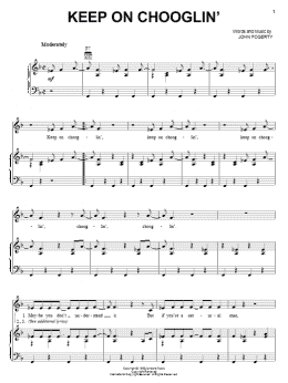 page one of Keep On Chooglin' (Piano, Vocal & Guitar Chords (Right-Hand Melody))