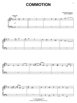 page one of Commotion (Piano, Vocal & Guitar Chords (Right-Hand Melody))