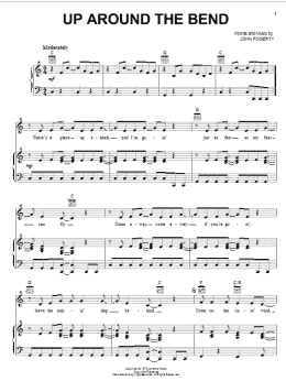 page one of Up Around The Bend (Piano, Vocal & Guitar Chords (Right-Hand Melody))