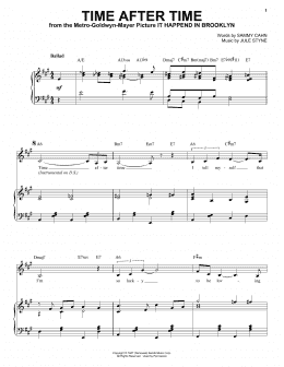 page one of Time After Time (Piano & Vocal)