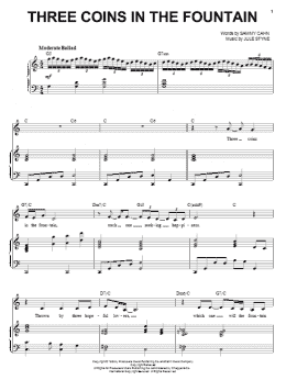 page one of Three Coins In The Fountain (Piano & Vocal)