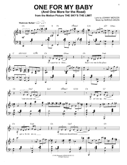 page one of One For My Baby (And One More For The Road) (Piano & Vocal)