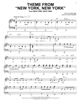 page one of Theme From "New York, New York" (Piano & Vocal)