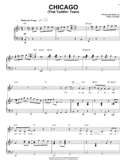 page one of Chicago (That Toddlin' Town) (Piano & Vocal)