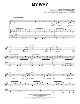 page one of My Way (Piano & Vocal)