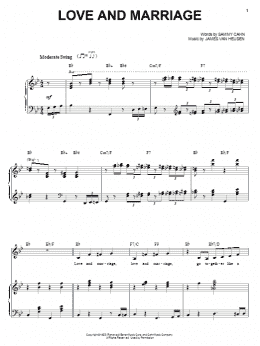 page one of Love And Marriage (Piano & Vocal)