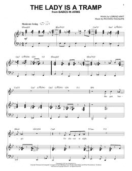page one of The Lady Is A Tramp (Piano & Vocal)
